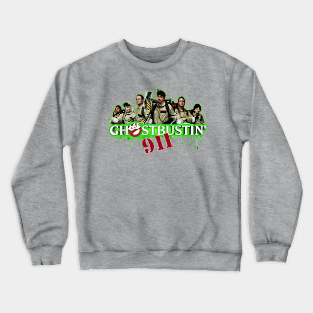 GHOSTBUSTIN' 911 Proton Pack Crewneck Sweatshirt by TCGhostbusters